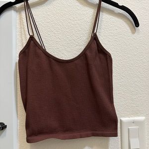 Two Zara Nude/Brown seamless tanks